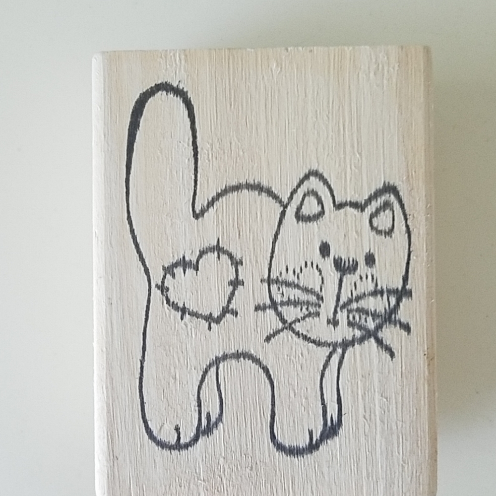 Cat Rubber Stamp
